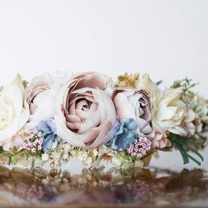 Spring floral halo crown